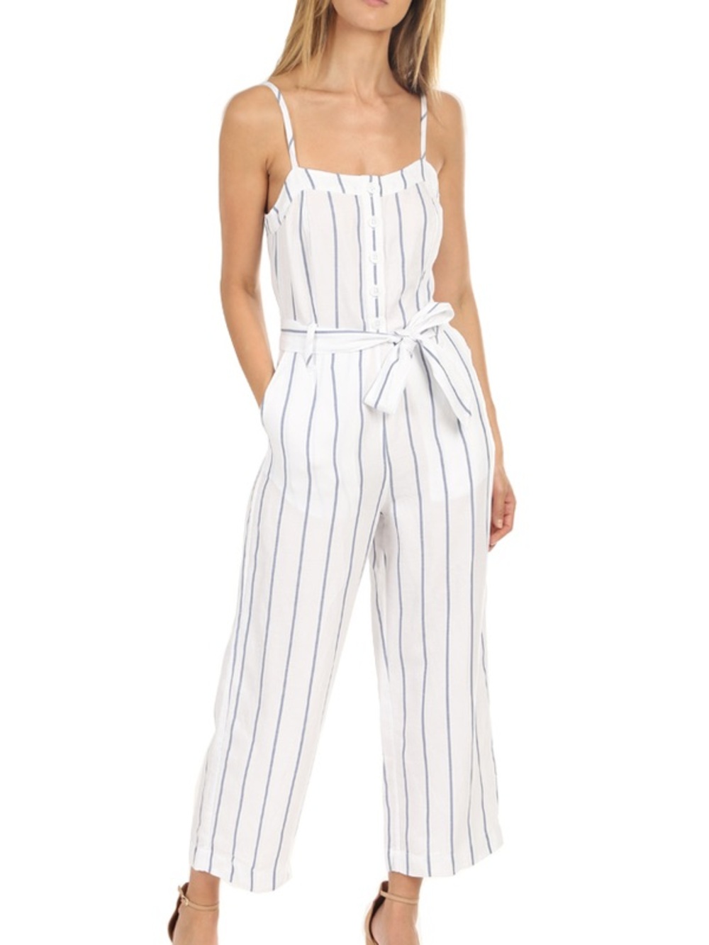 RAILS STRIPED LINEN BLEND JUMPSUIT ✨Size XS